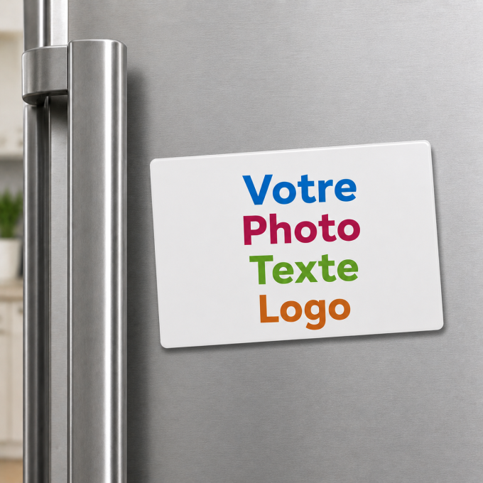 Magnet Rectangle Personnalisé avec Photo, Texte ou Logo - 10 x 15 cm