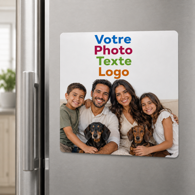 Magnet XXL Personnalisé 28,5 x 28,5 cm avec Photo, Texte ou Logo