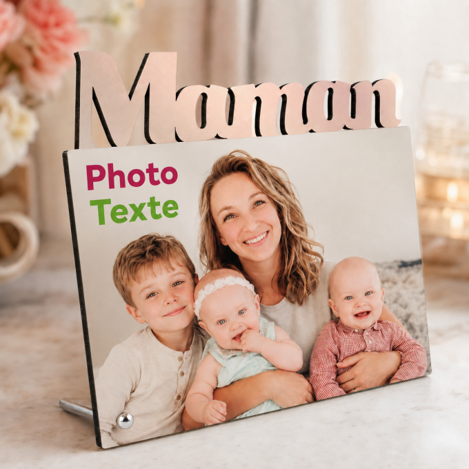 Cadre Maman personnalisé avec photo, texte ou logo