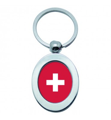 Porte-clés Ovale Métal Suisse