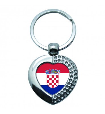Porte-clés Coeur Métal Croatie