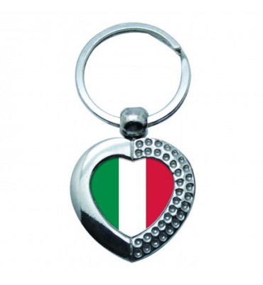 Porte-clés Coeur Métal Italie