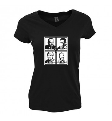 T-shirt Femme Col V Noir...