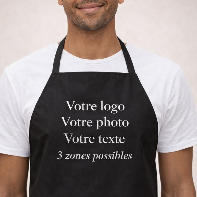 Tablier personnalisé avec logo, photo et texte – Cadeau personnalisé pour particulier et entreprise