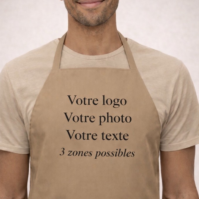 Tablier personnalisé avec logo, photo et texte – Cadeau personnalisé pour particulier et entreprise