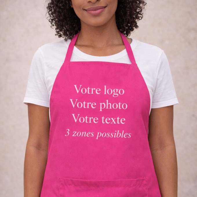 Tablier personnalisé avec logo, photo et texte – Cadeau personnalisé pour particulier et entreprise