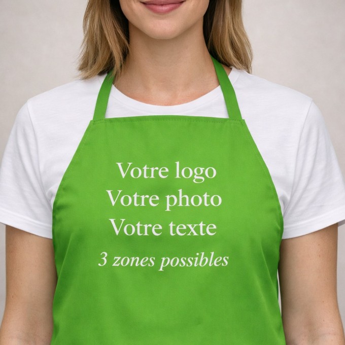 Tablier personnalisé avec logo, photo et texte – Cadeau personnalisé pour particulier et entreprise