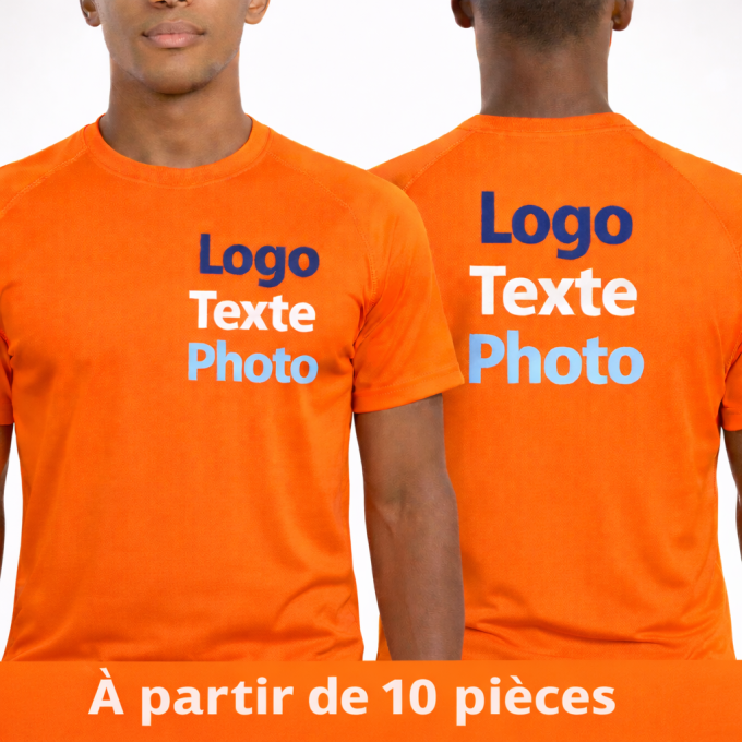 T shirt technique personnalisable pas cher – Maillot sport respirant logo club dès 10 pièces