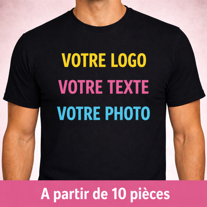 T-shirt personnalisable pas cher – coton léger 150 g/m² – panachage tailles et couleurs – idéal événements & goodie